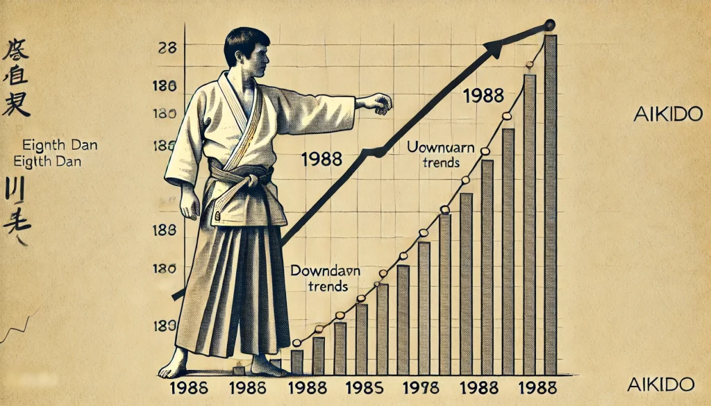 合気道八段の人数と推移